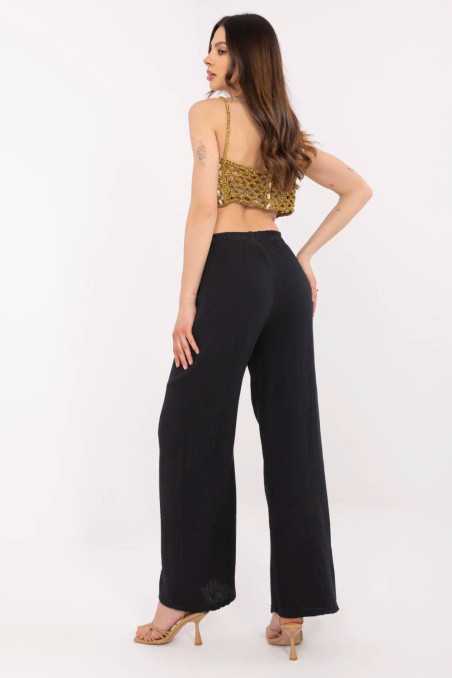 Pantalon femme Noir  -  Och Bella 