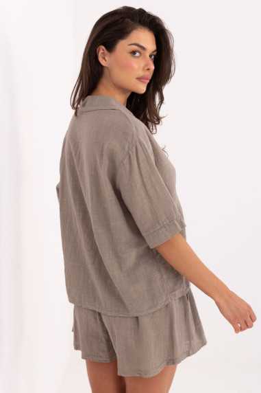 Pantalon femme Beige  -  Och Bella 