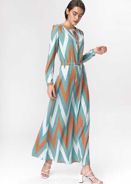robe longue turquoise - nife  