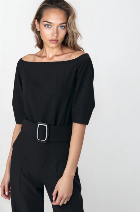 Combinaison noire avec ceinture - nife  