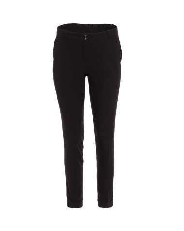 Pantalon noir fermé par des boutons-pression - nife  