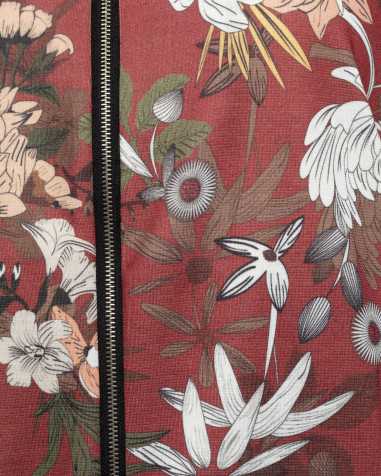 blouson aviateur bordeaux à fleurs - nife  