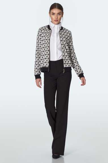 Blouson aviateur à motif pied-de-poule - nife  