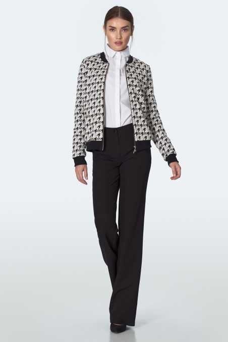 Blouson aviateur à motif pied-de-poule - nife  