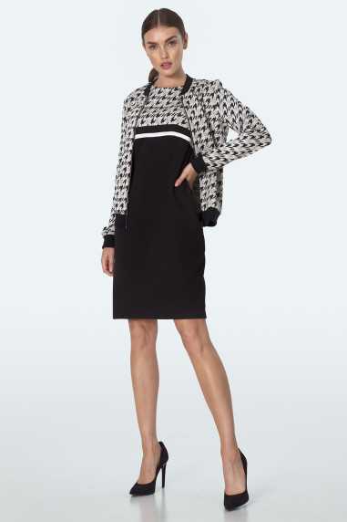 Blouson aviateur à motif pied-de-poule - nife  