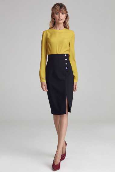 Jupe noire taille haute - nife  