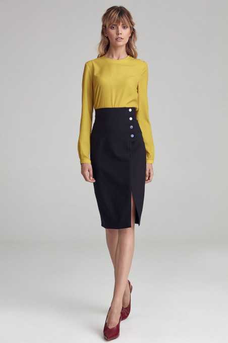 Jupe noire taille haute - nife  