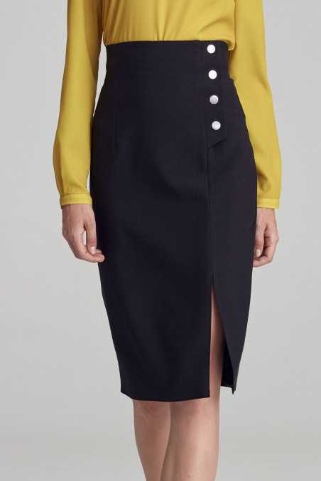 Jupe noire taille haute - nife  