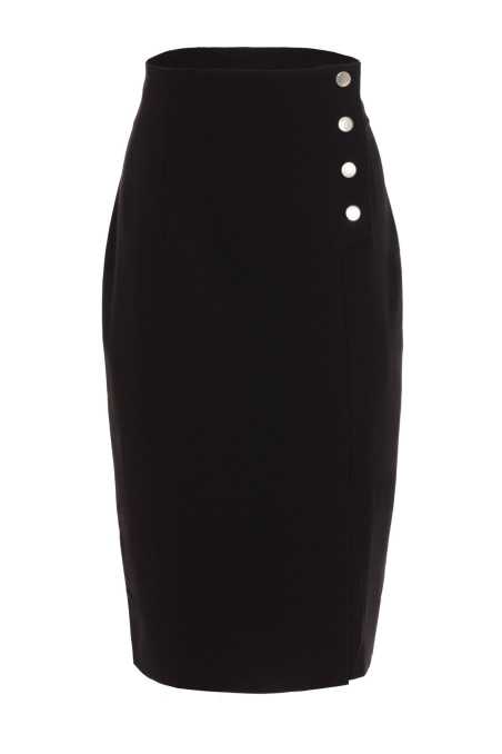 Jupe noire taille haute - nife  