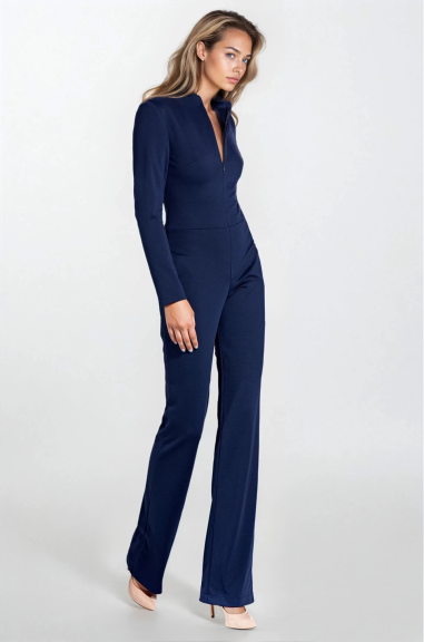 Combinaison bleu marine avec fermeture éclair au niveau du col - nife  