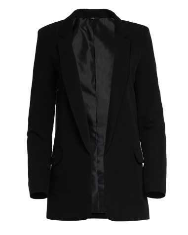 Veste noire à manches retroussées à motif pépito - nife  