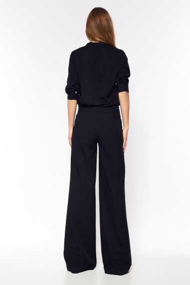 Chemisier à nœud discret - noir à pois - nife  