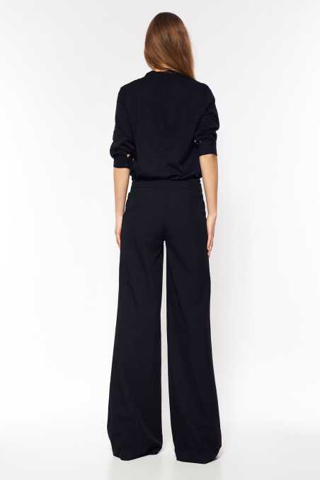 Chemisier à nœud discret - noir à pois - nife  