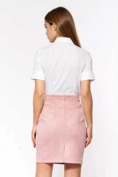 Chemise blanche à plis à l'encolure - nife  