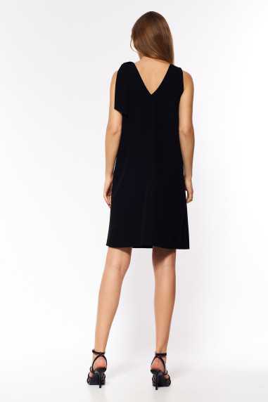 Robe noire avec une ceinture - nife  