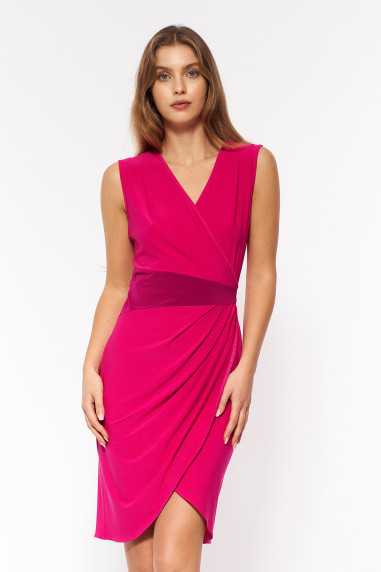 robe portefeuille fuchsia - nife  