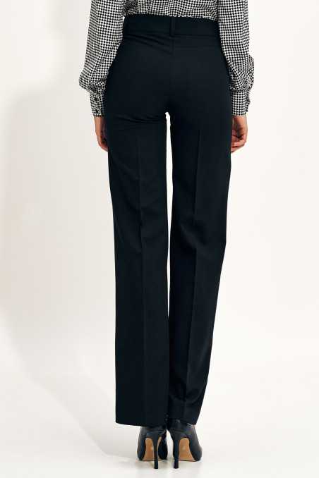 pantalon noir à jambes larges - nife  