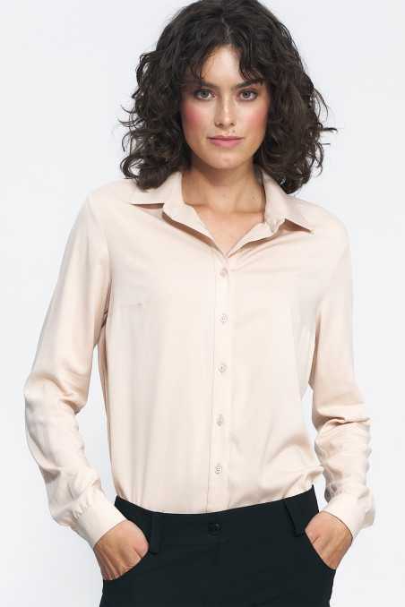 chemise beige en viscose - nife  