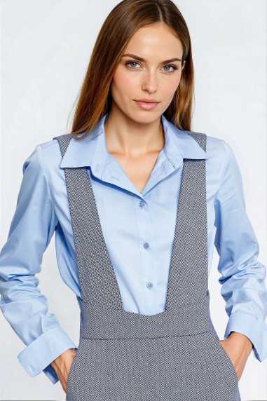 salopette à chevrons bleu marine - nife  