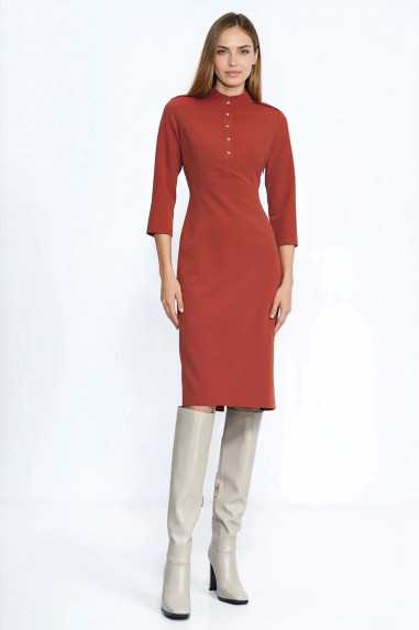 Robe rouge à manches 3/4 - nife  