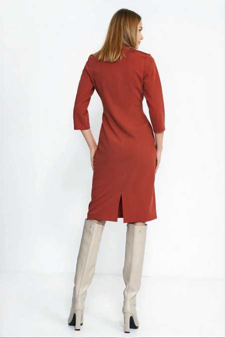 Robe rouge à manches 3/4 - nife  