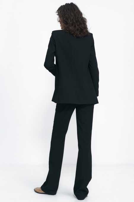 pantalon noir à jambes évasées - nife  