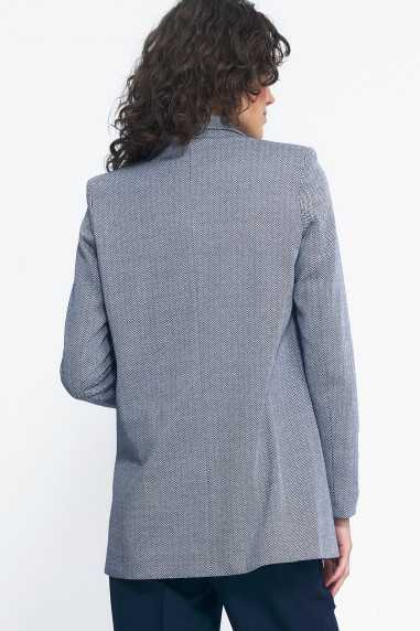 veste ouverte bleu marine à chevrons - nife  