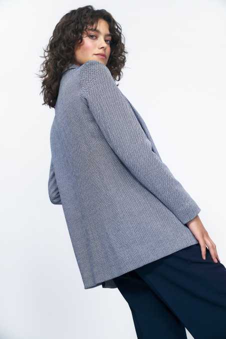 veste ouverte bleu marine à chevrons - nife  