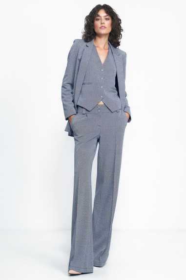 veste ouverte bleu marine à chevrons - nife  