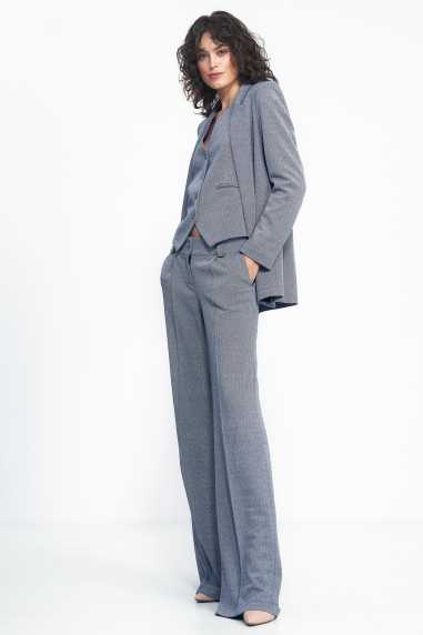 veste ouverte bleu marine à chevrons - nife  