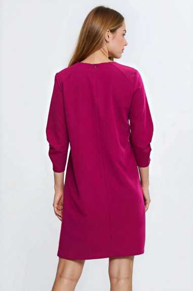 Robe à manches plissées - fuchsia - nife  