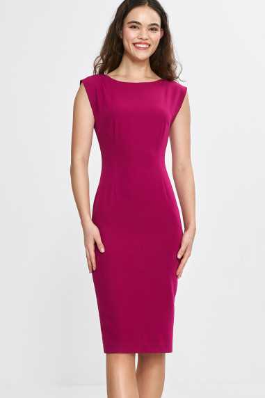 Robe fuchsia avec un décolleté discret dans le dos - nife  