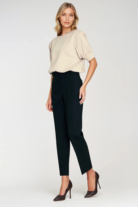 Sweat-shirt à manches courtes - beige - nife  