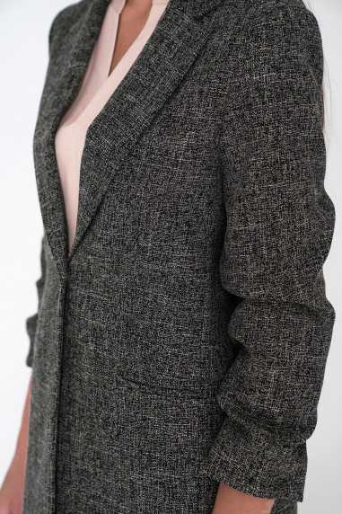 Veste à plis aux manches - noir chiné - nife  