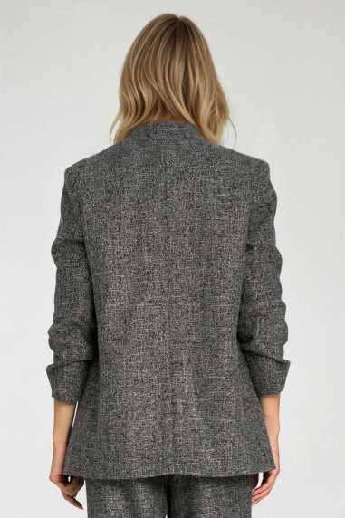 Veste à plis aux manches - noir chiné - nife  