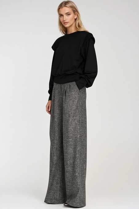 Sweat-shirt à poignets hauts - noir - nife  