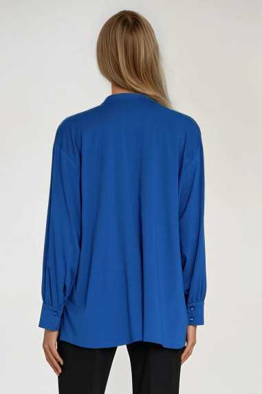 Blouse oversize à fronces - bleuet - nife 