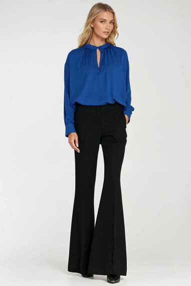 Blouse oversize à fronces - bleuet - nife 