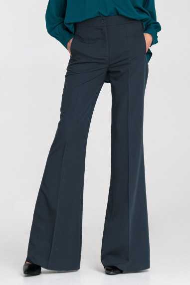 Pantalon pattes d'éléphant classique - bleu marine - nife  