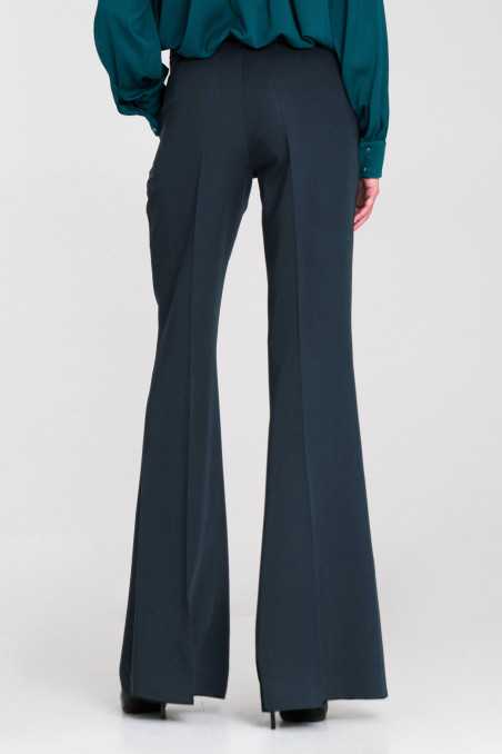 Pantalon pattes d'éléphant classique - bleu marine - nife  