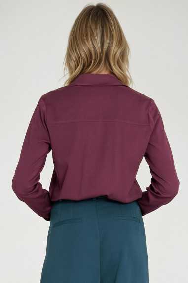 Chemisier à pli caché - émeraude - nife  