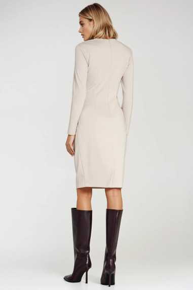 Robe cache-cœur beige - nife  