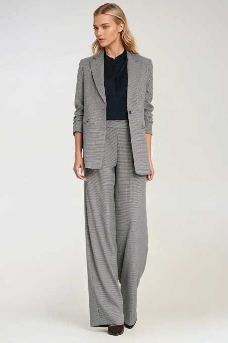 Veste à plis aux manches - motif pied-de-poule - nife  