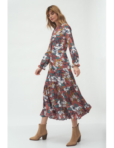 Robe longue à fleurs 