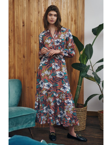 Robe longue à fleurs 