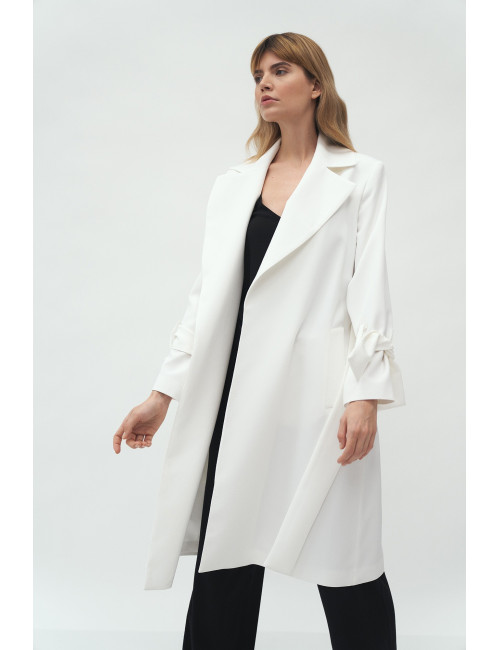 Manteau manches nouées écru 