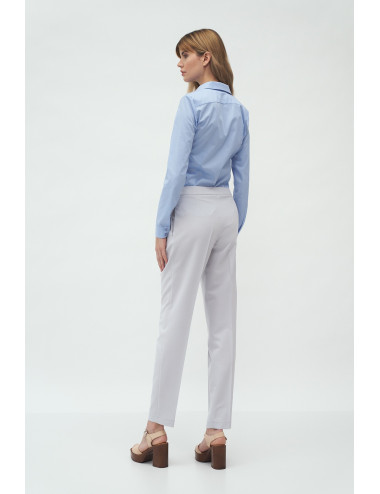 Pantalon gris à pli 