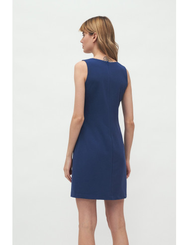 Robe cobalt à décolleté profond 