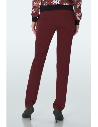 Pantalon classique bordeaux 