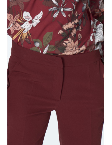 Pantalon classique bordeaux 